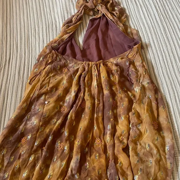Ara Mauve and Gold Patterned Dress - Picture 5 of 10